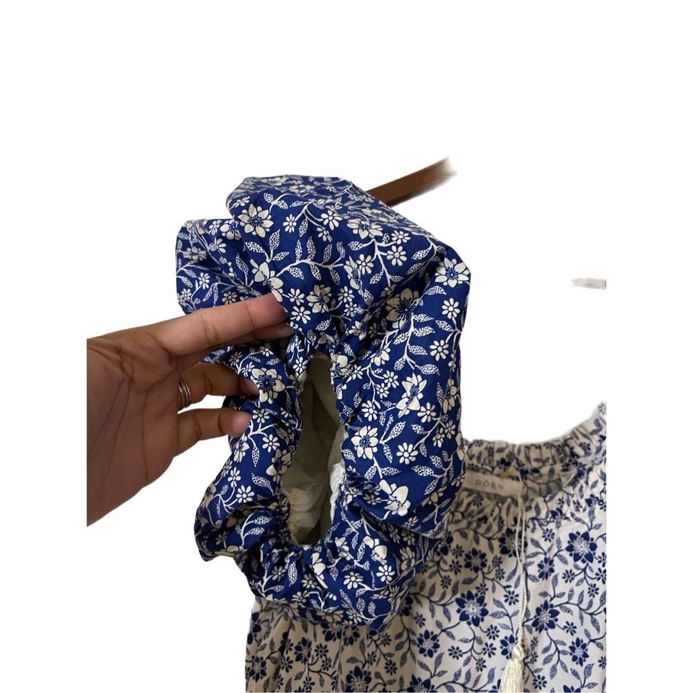 Doen Blue and White Floral Midi Dress - Picture 7 of 16